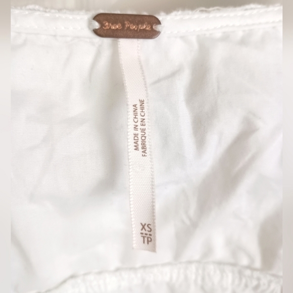 Free People Women Half Moon Crochet Ruffle Embroidered Dress In White - Picture 8 of 8